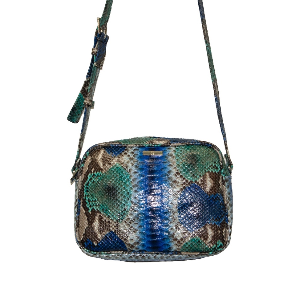 Venice Cross-Body, Peacock Snakeskin Handbag